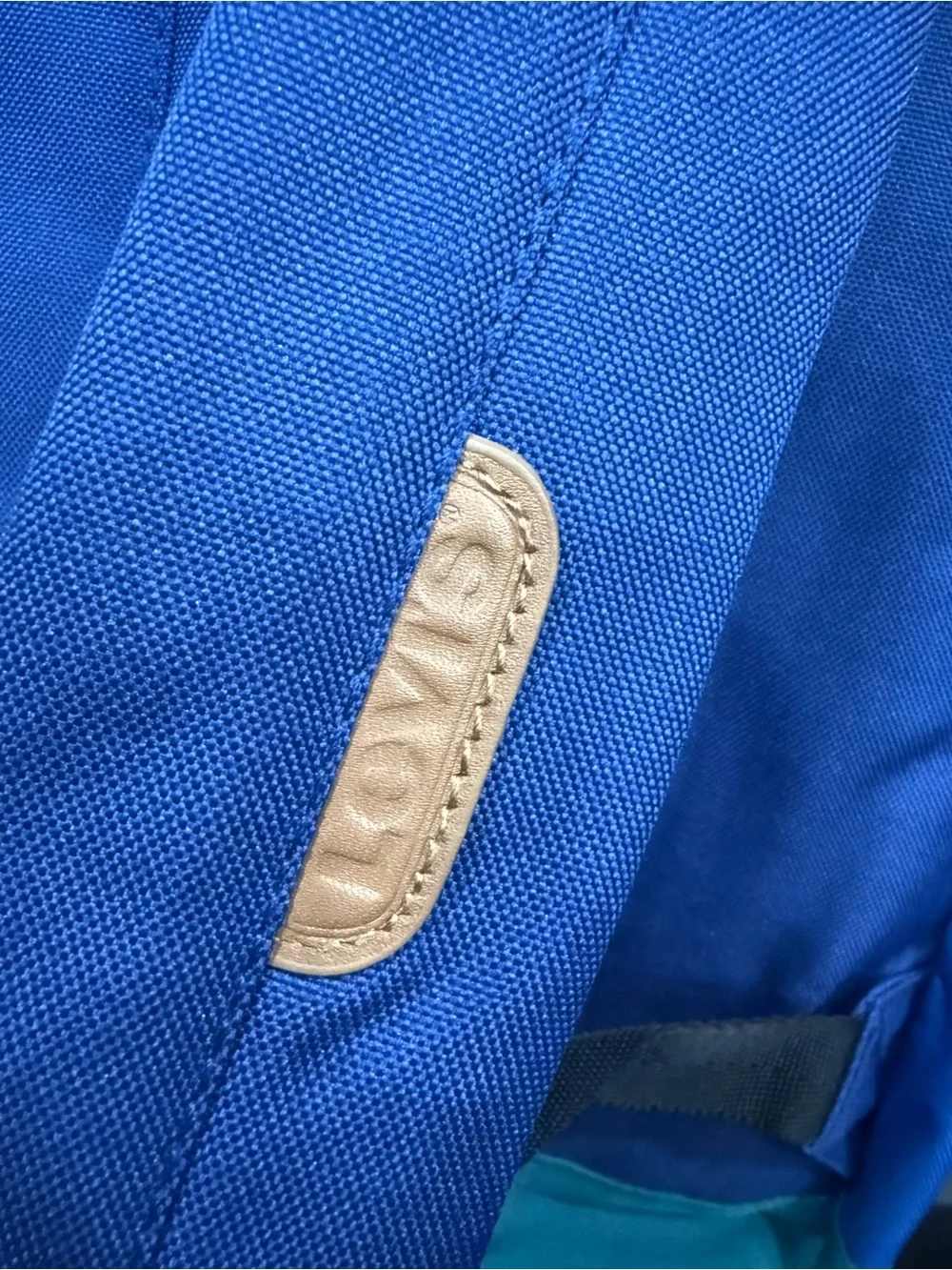 Levi's Teal Navy Royal Blue and Red Canvas Backpack